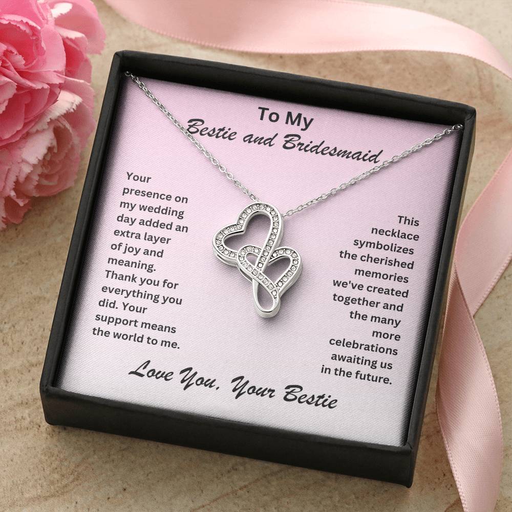 Bridesmaid -Memories that we created-Heart-to-Heart Pendant Necklace