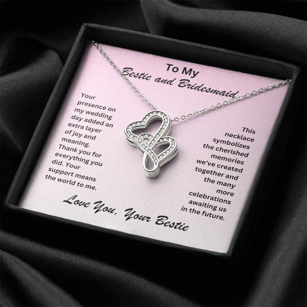 Bridesmaid -Memories that we created-Heart-to-Heart Pendant Necklace