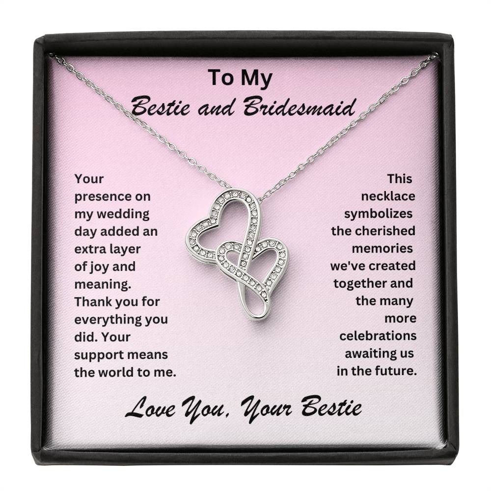 Bridesmaid -Memories that we created-Heart-to-Heart Pendant Necklace