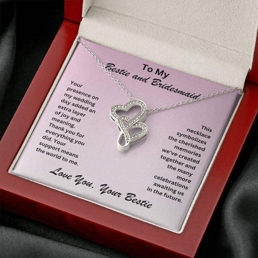 Bridesmaid -Memories that we created-Heart-to-Heart Pendant Necklace