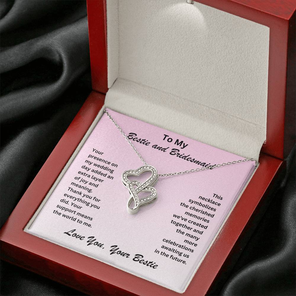 Bridesmaid -Memories that we created-Heart-to-Heart Pendant Necklace