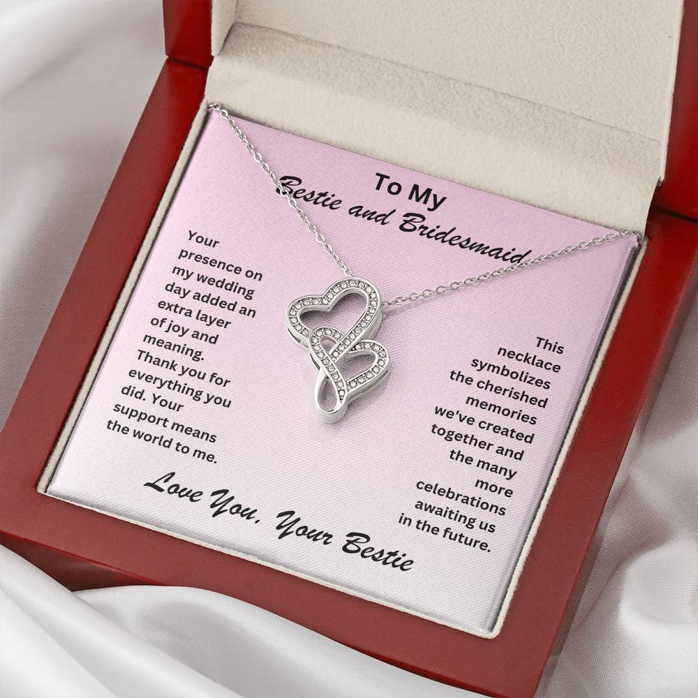 Bridesmaid -Memories that we created-Heart-to-Heart Pendant Necklace