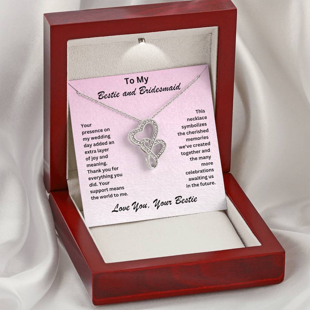 Bridesmaid -Memories that we created-Heart-to-Heart Pendant Necklace