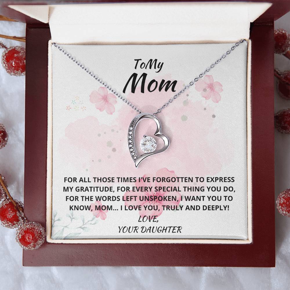 Mom- Express my gratitude-Forever Love Necklace