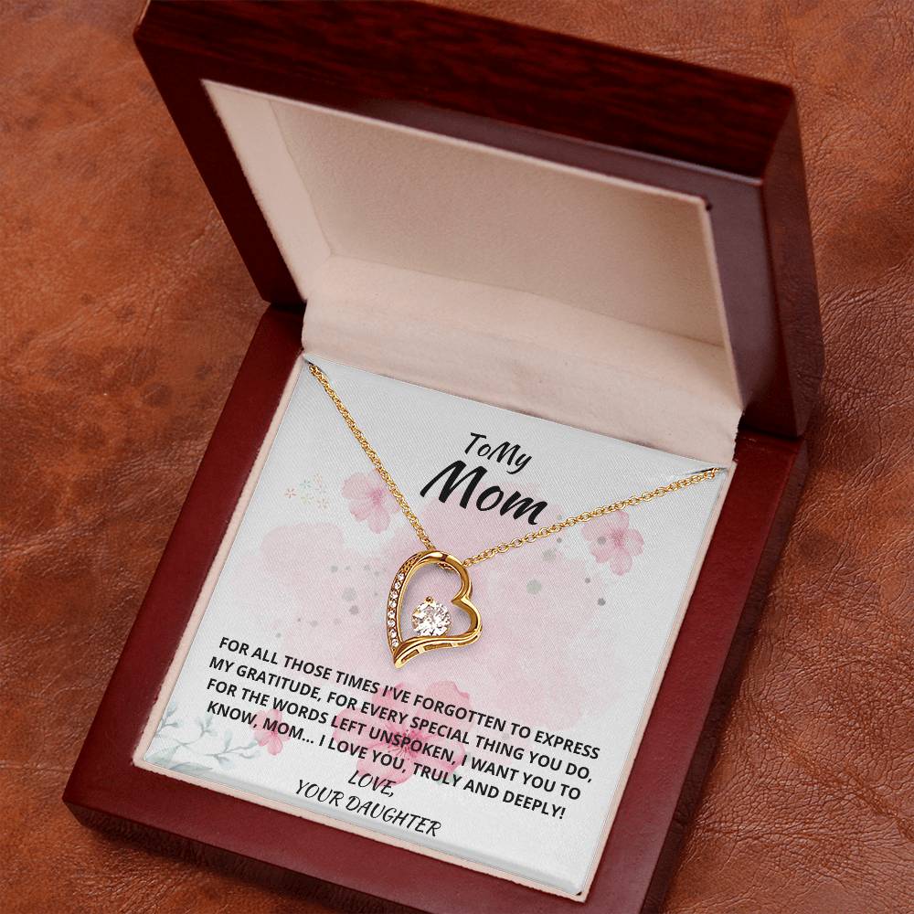 Mom- Express my gratitude-Forever Love Necklace