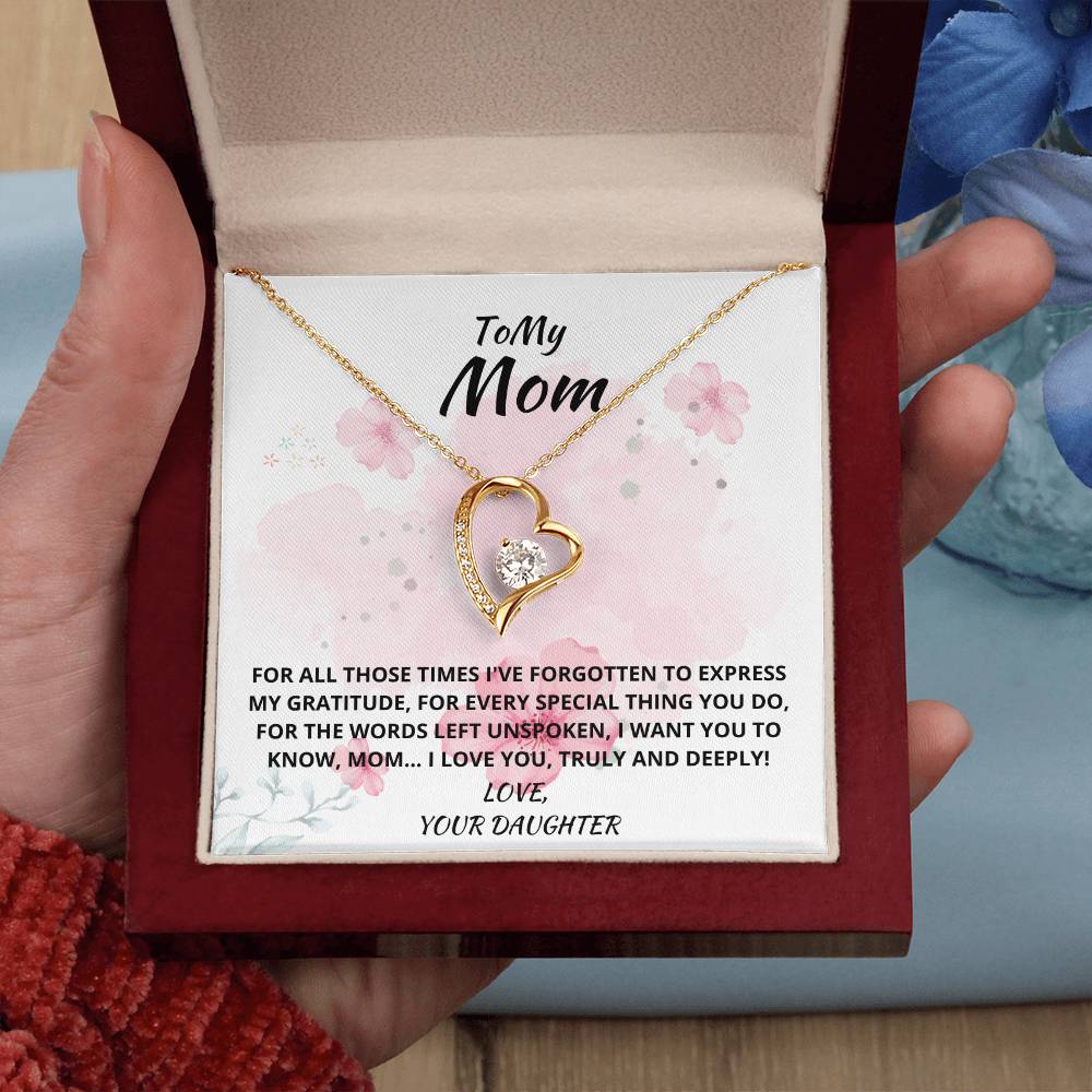 Mom- Express my gratitude-Forever Love Necklace