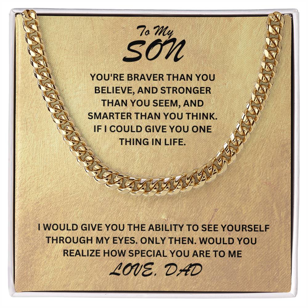 Son- Give you one thing in life-Cuban Link Chain