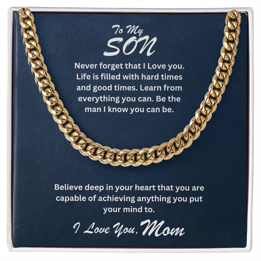 Son- Capable of achieving-Cuban Link Chain