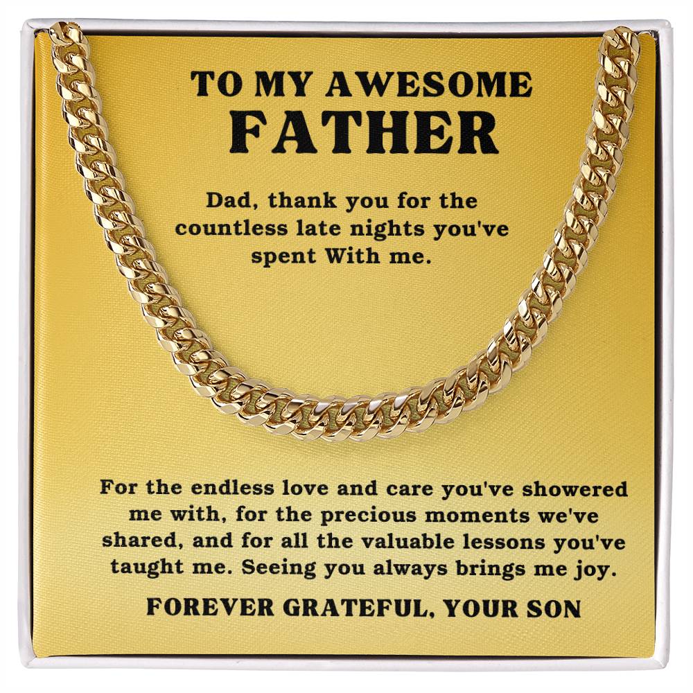 Dad- The endless love-Cuban Link Chain