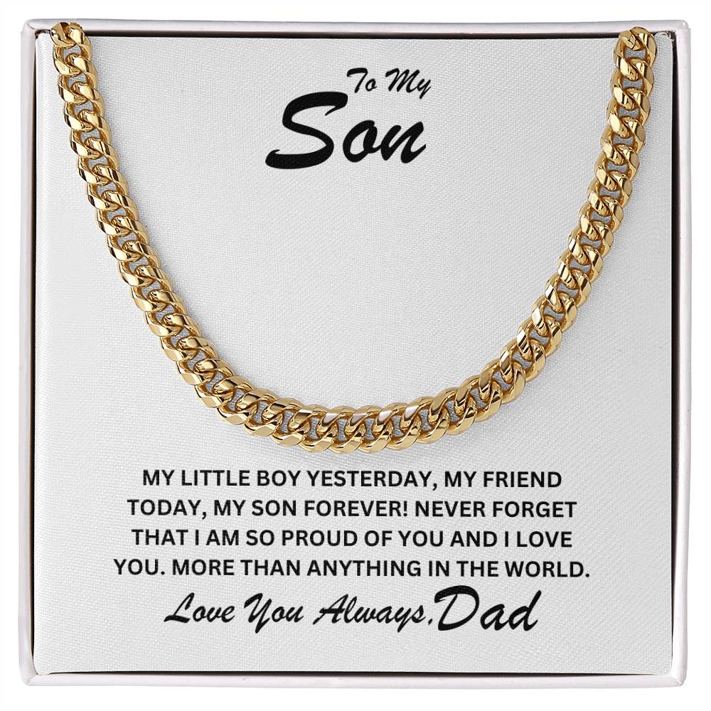 Son- My little boy -Cuban Link Chain