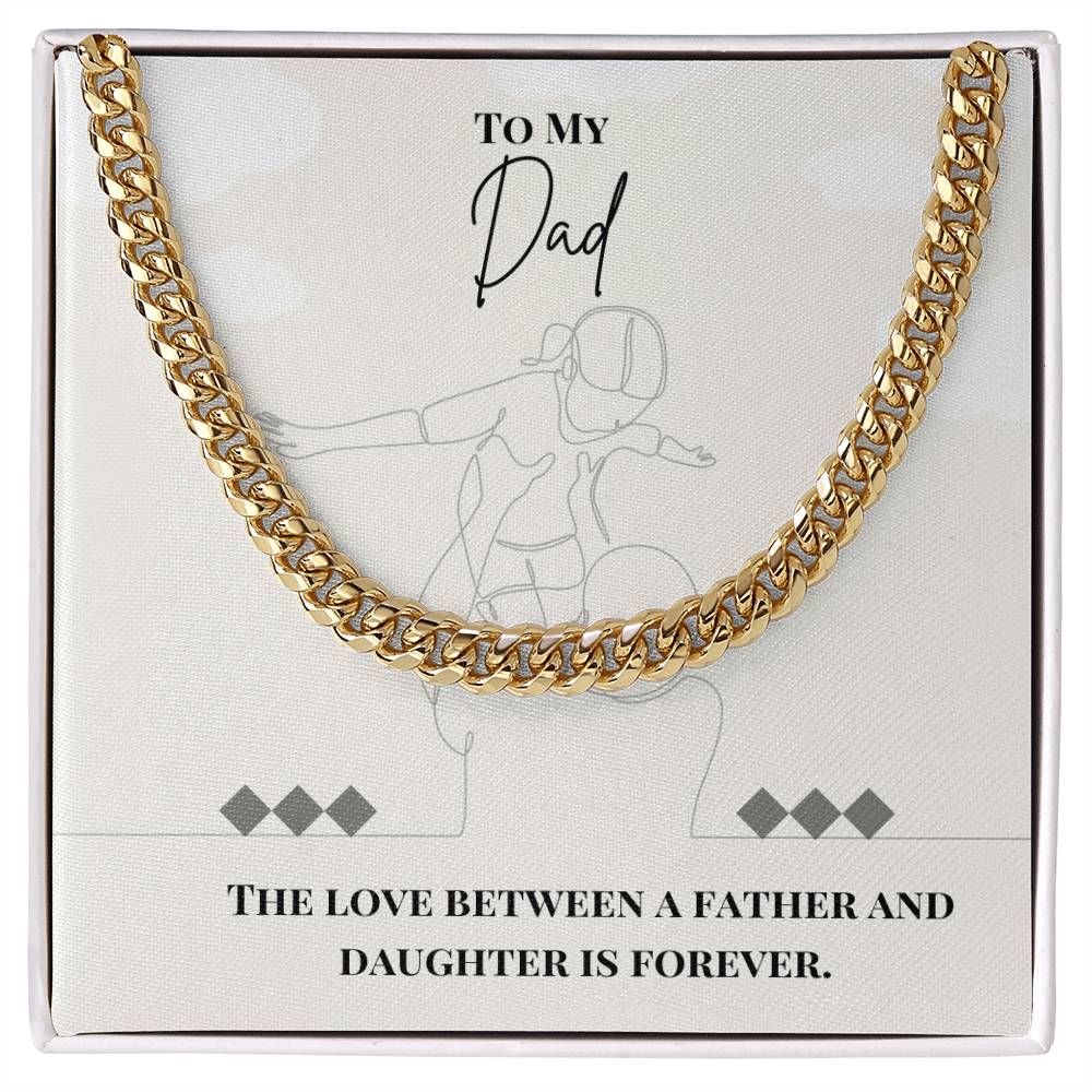 Dad- Love between a father-Cuban Link Chain