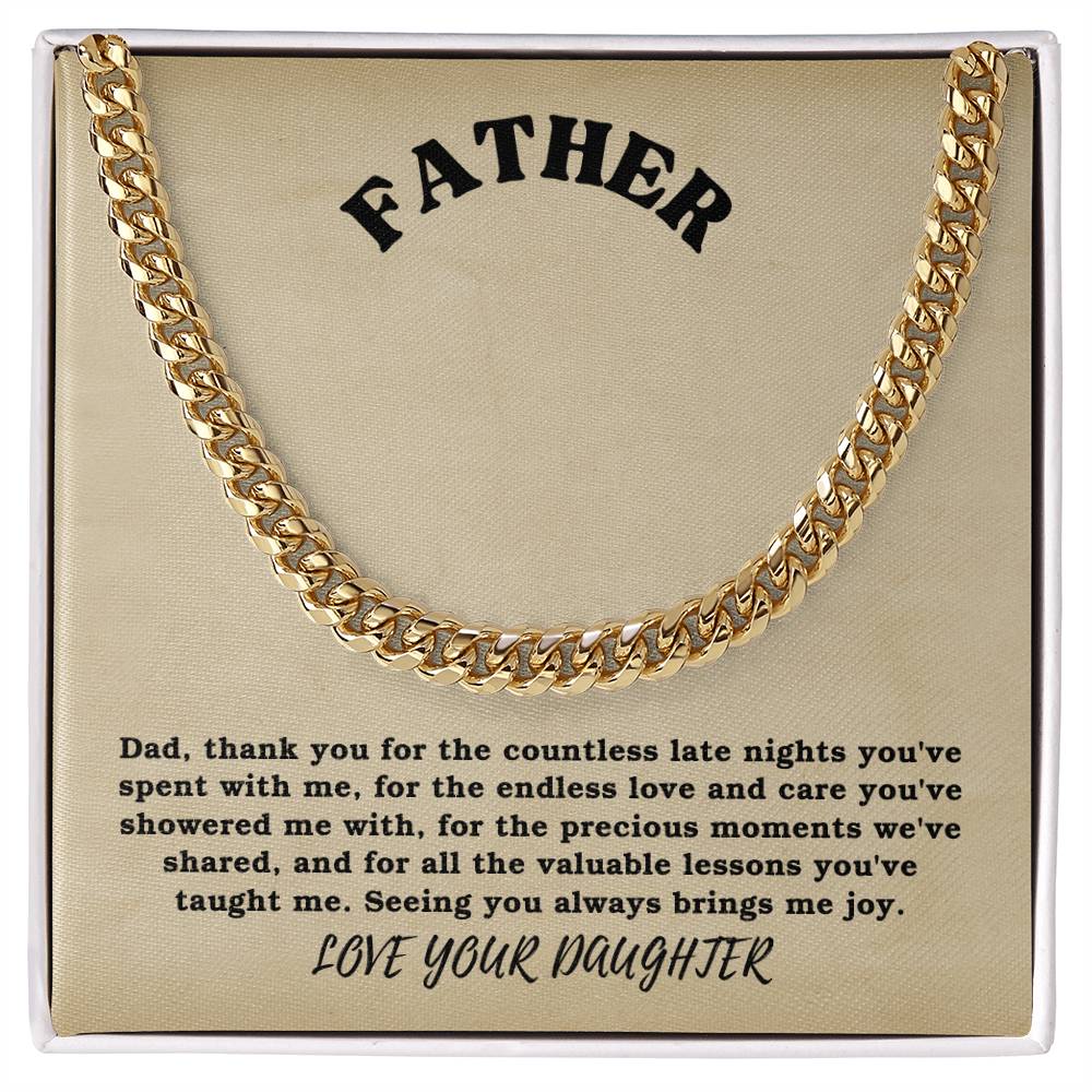 Dad- The endless love-Cuban Link Chain