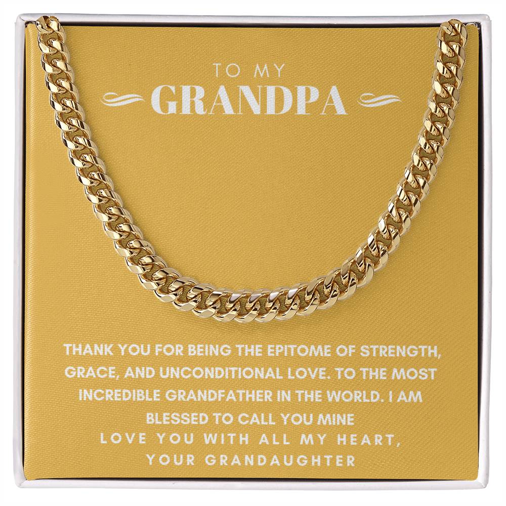 Grandfather- Epitome of strength-Cuban Link Chain