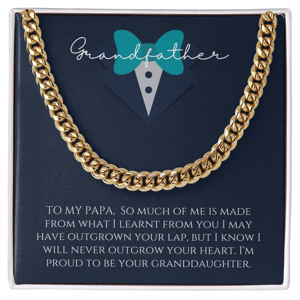 Grandfather- What I learnt from you-Cuban Link Chain