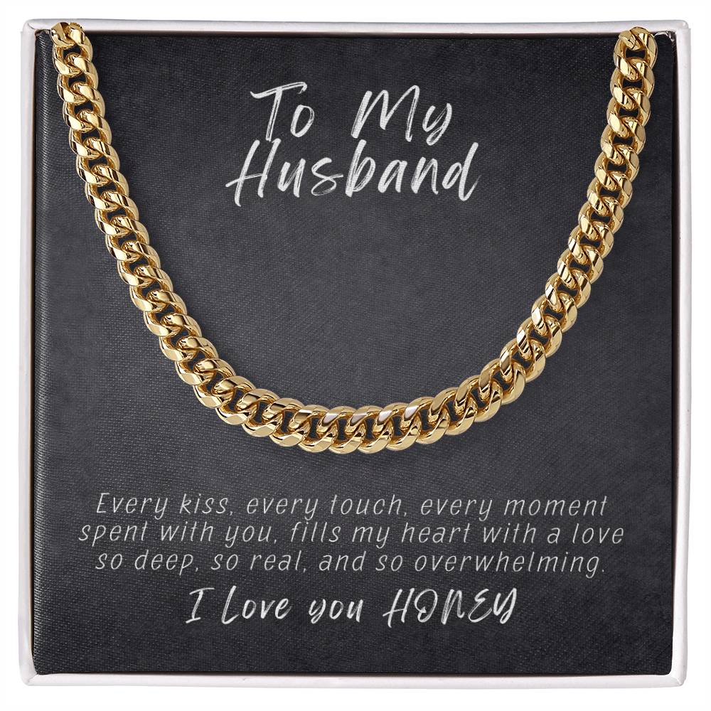 Husband- Fills my heart-Cuban Link Chain