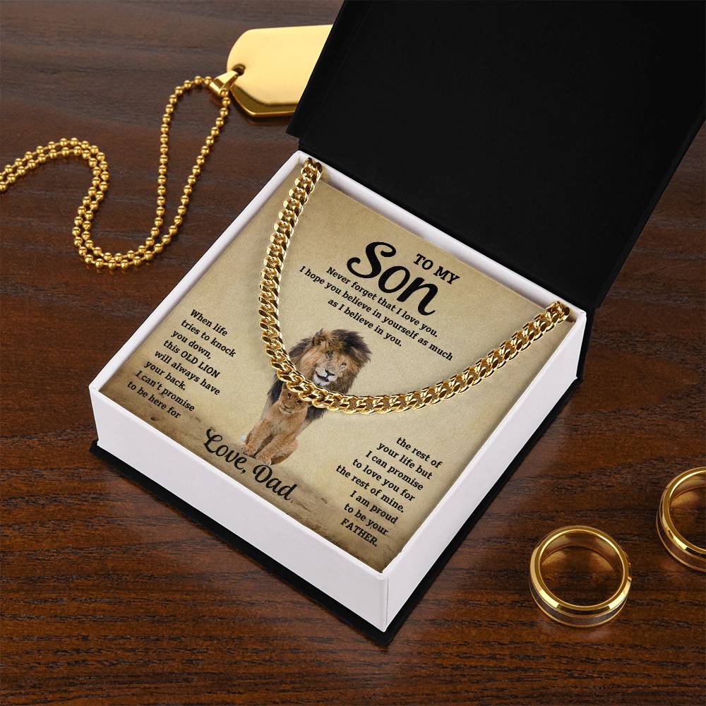 Son- Believe in yourself-Cuban Link Chain