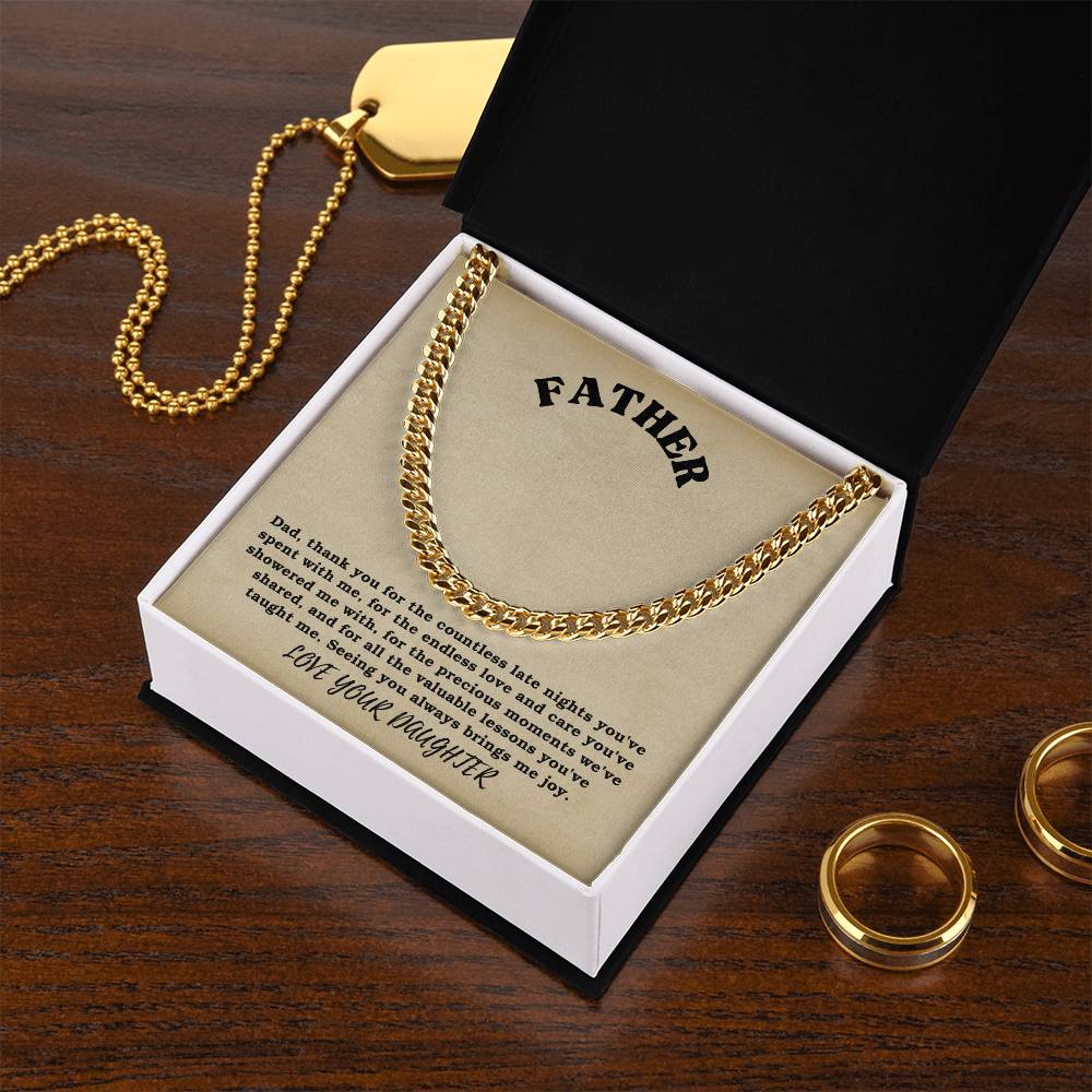 Dad- The endless love-Cuban Link Chain