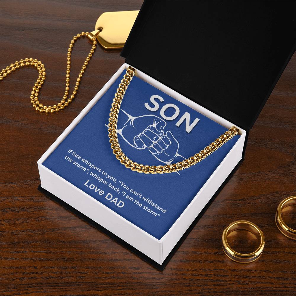 Son- I am the storm -Cuban Link Chain