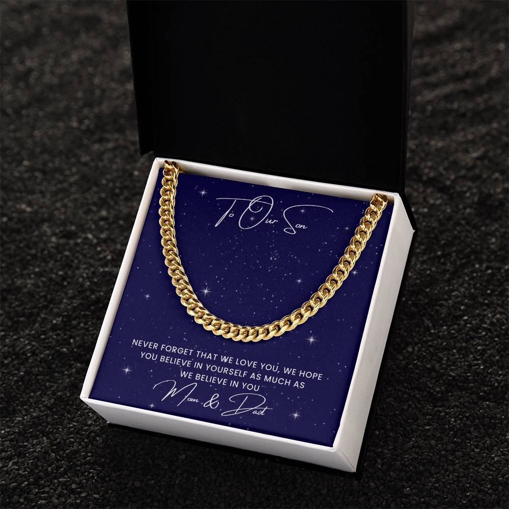 Son- Believe in yourself-Cuban Link Chain