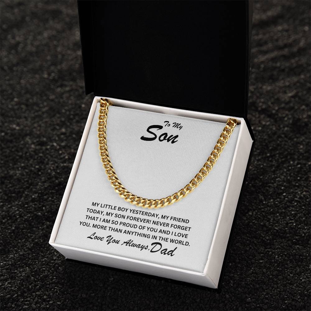 Son- My little boy -Cuban Link Chain