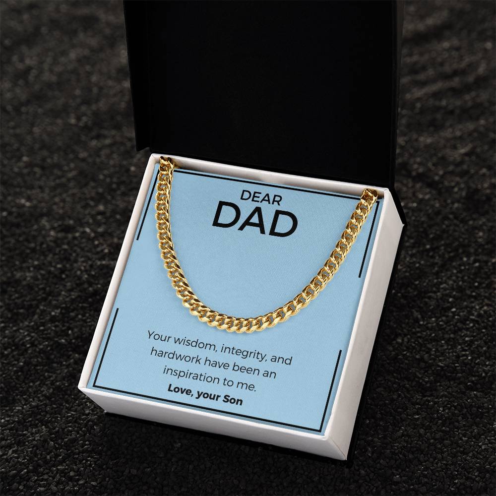 Dad- Your wisdom-Cuban Link Chain