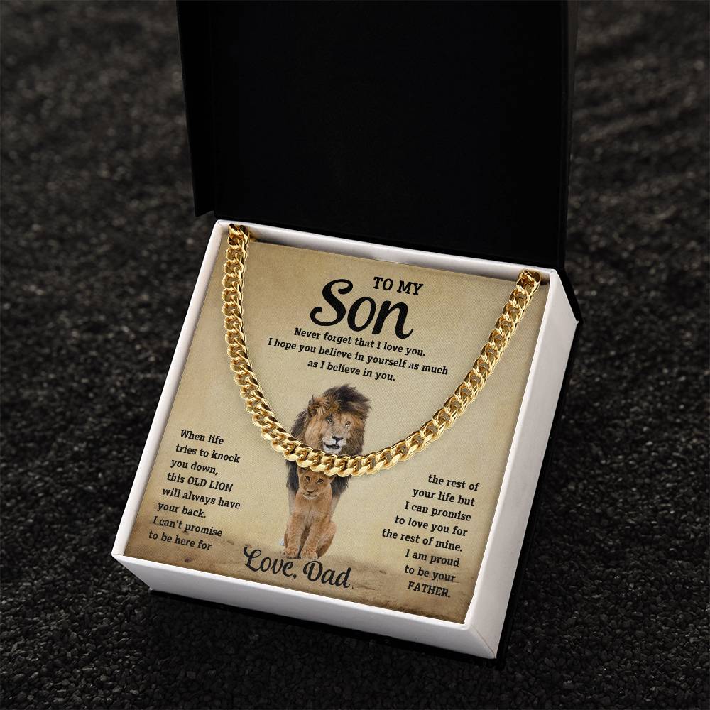 Son- Believe in yourself-Cuban Link Chain