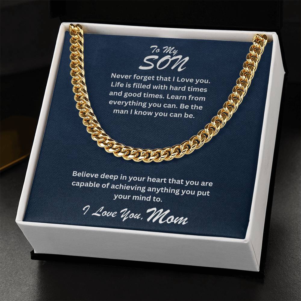 Son- Capable of achieving-Cuban Link Chain