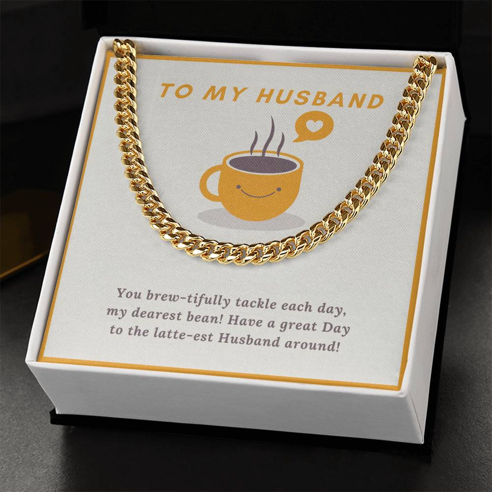 Husband- My dearest bean-Cuban Link Chain