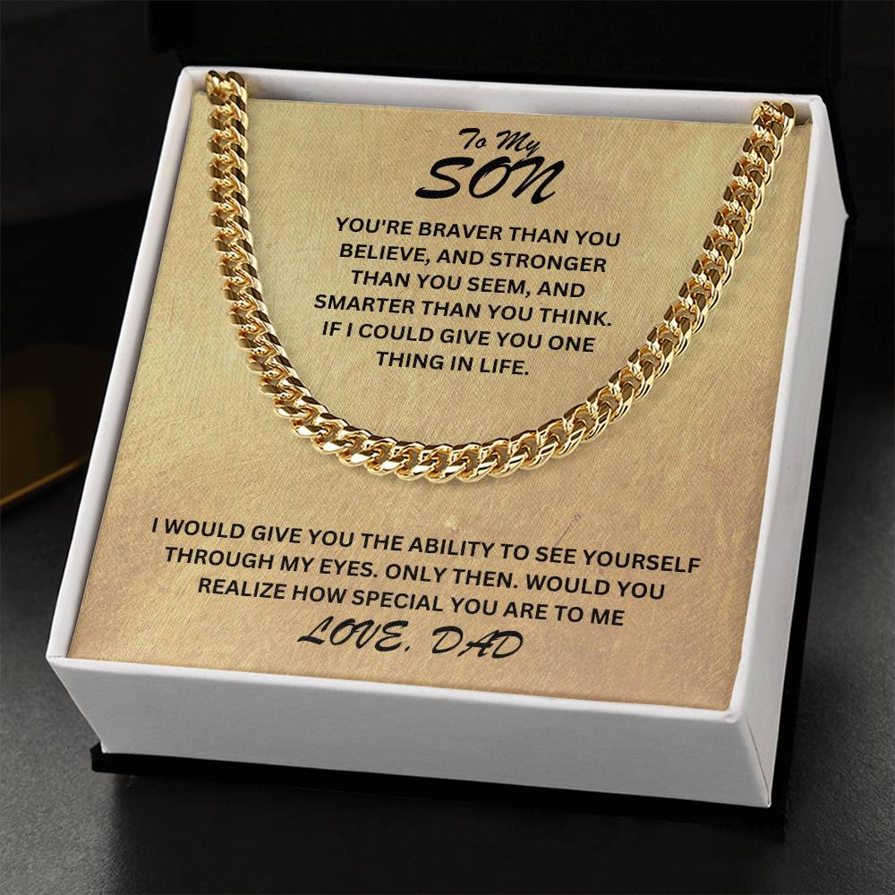 Son- Give you one thing in life-Cuban Link Chain