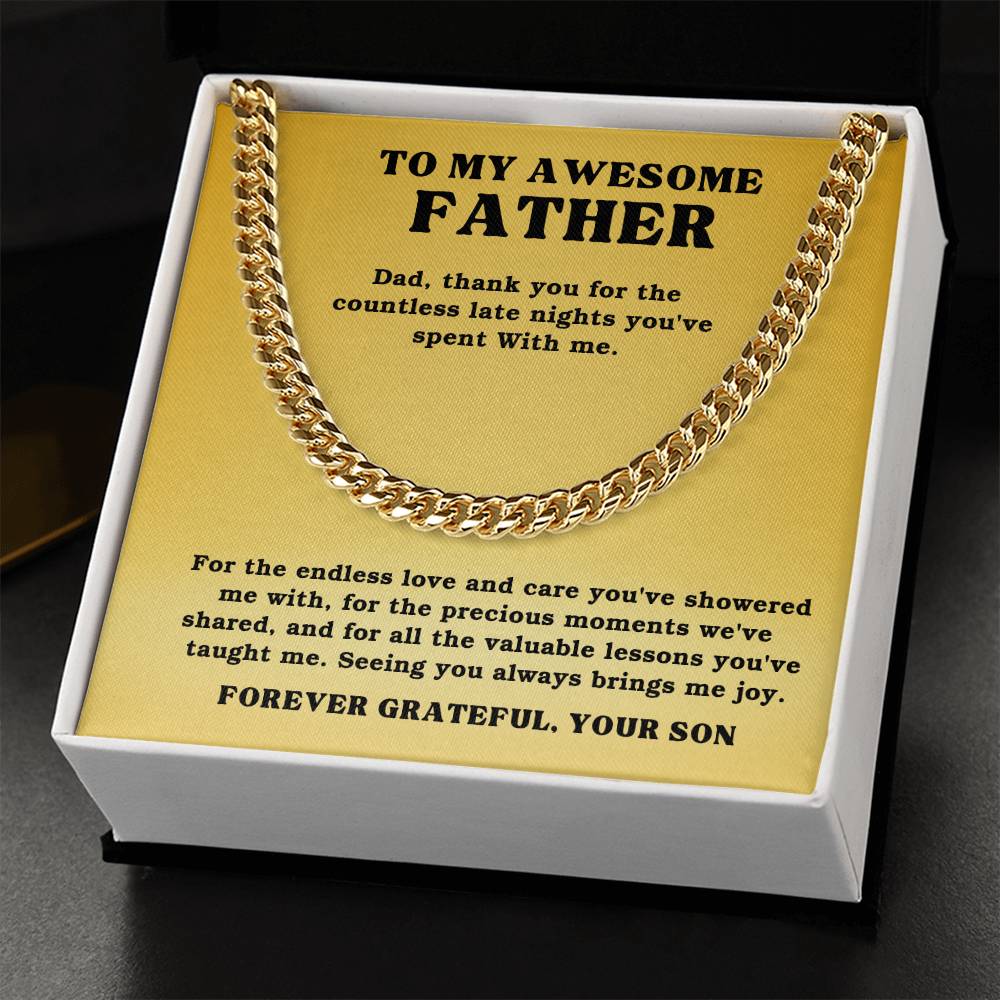 Dad- The endless love-Cuban Link Chain