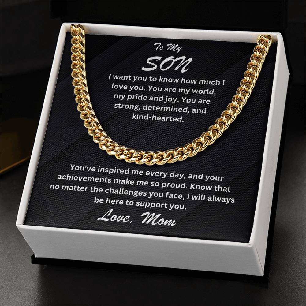 Son- You are my world-Cuban Link Chain