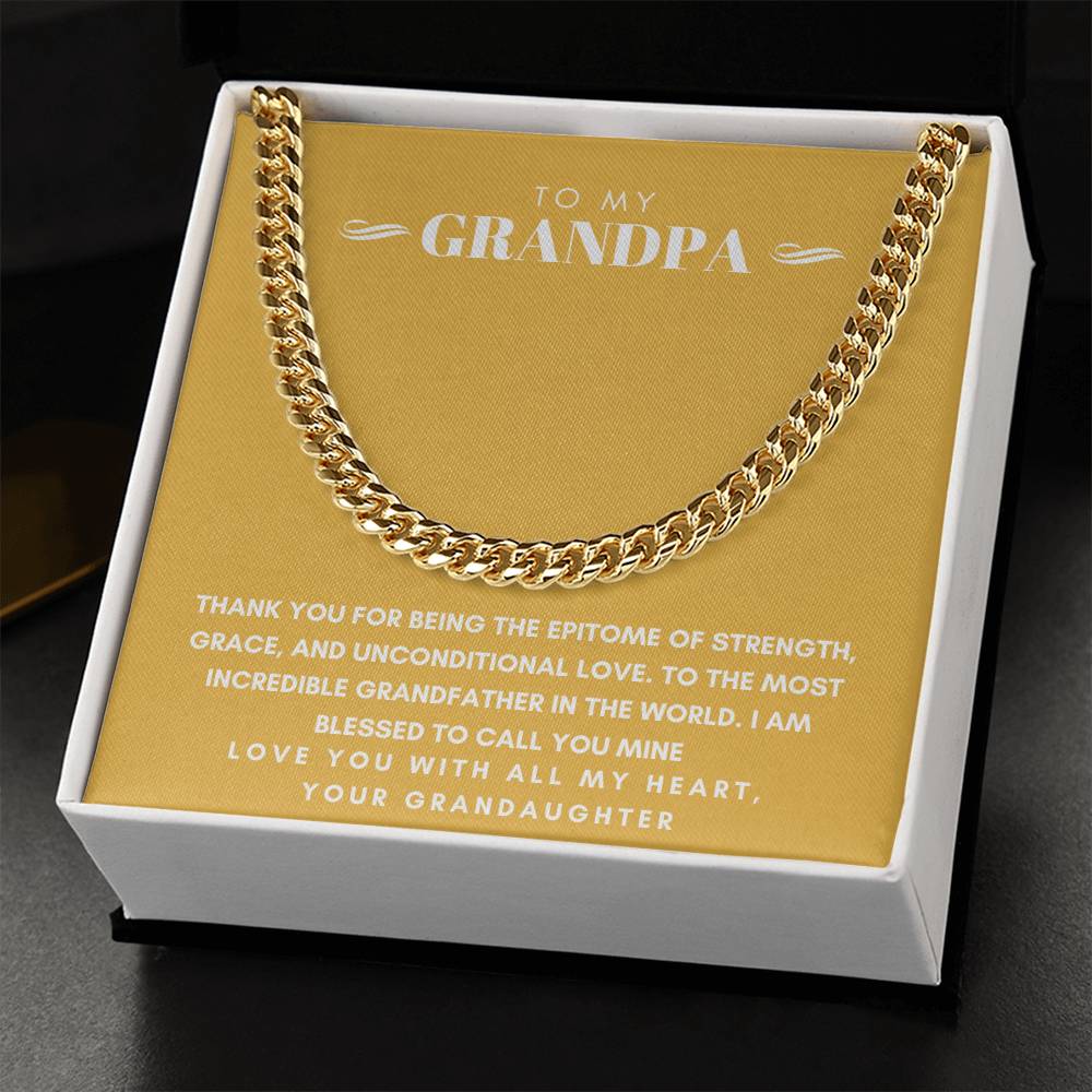 Grandfather- Epitome of strength-Cuban Link Chain