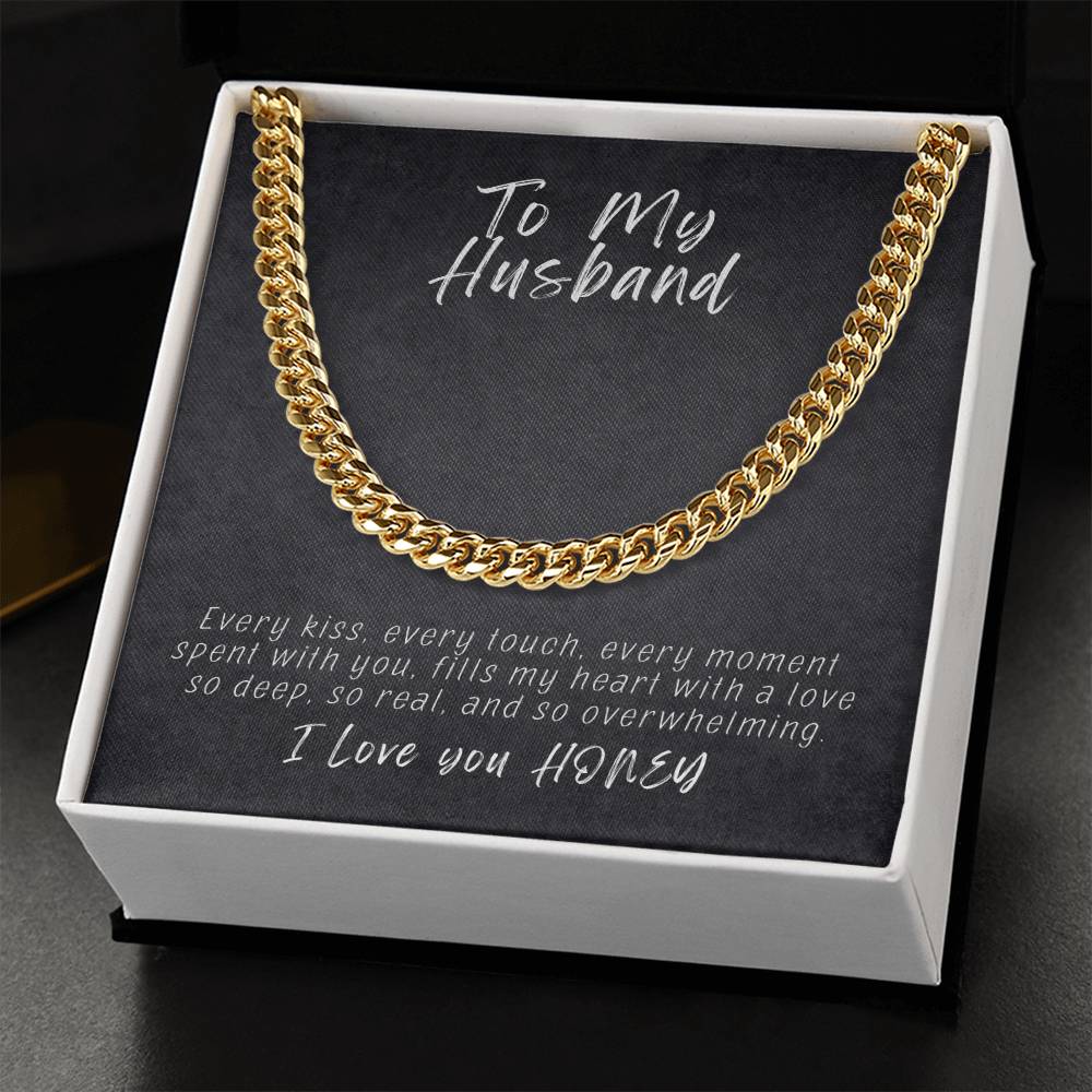 Husband- Fills my heart-Cuban Link Chain