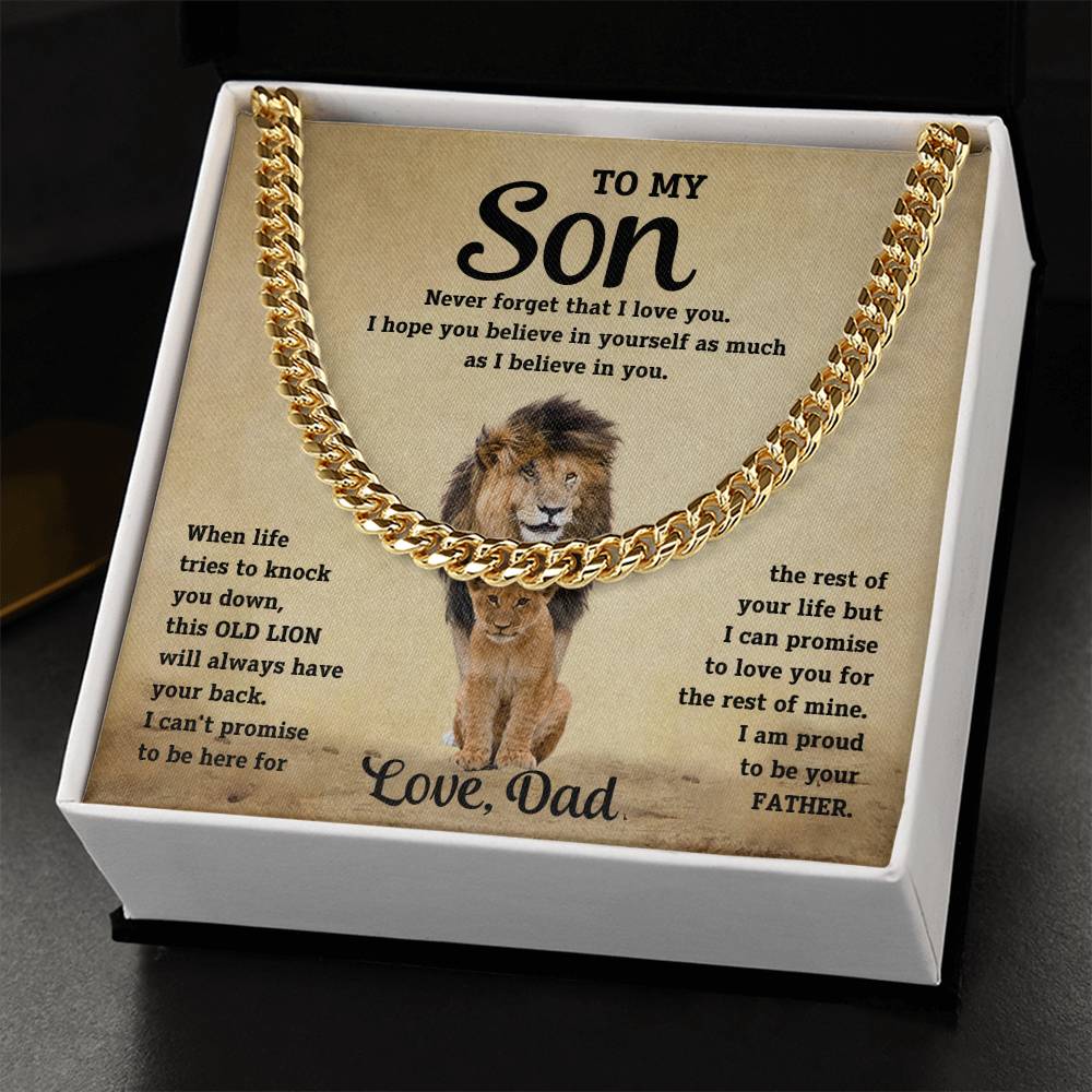 Son- Believe in yourself-Cuban Link Chain