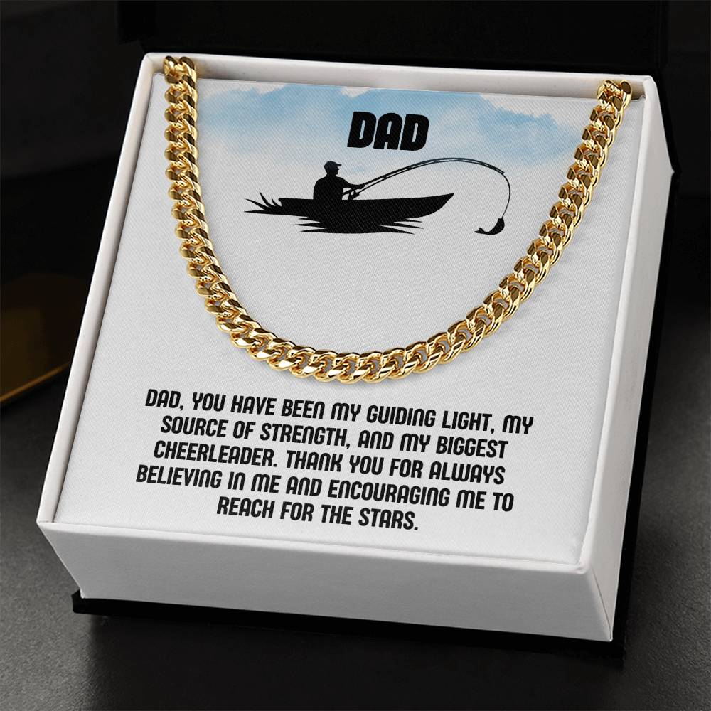 Dad- My guiding light-Cuban Link Chain