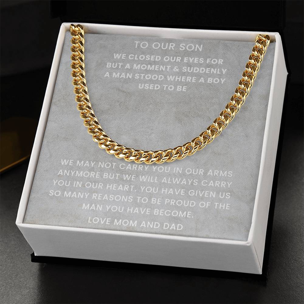 Son- The man you have become-Cuban Link Chain