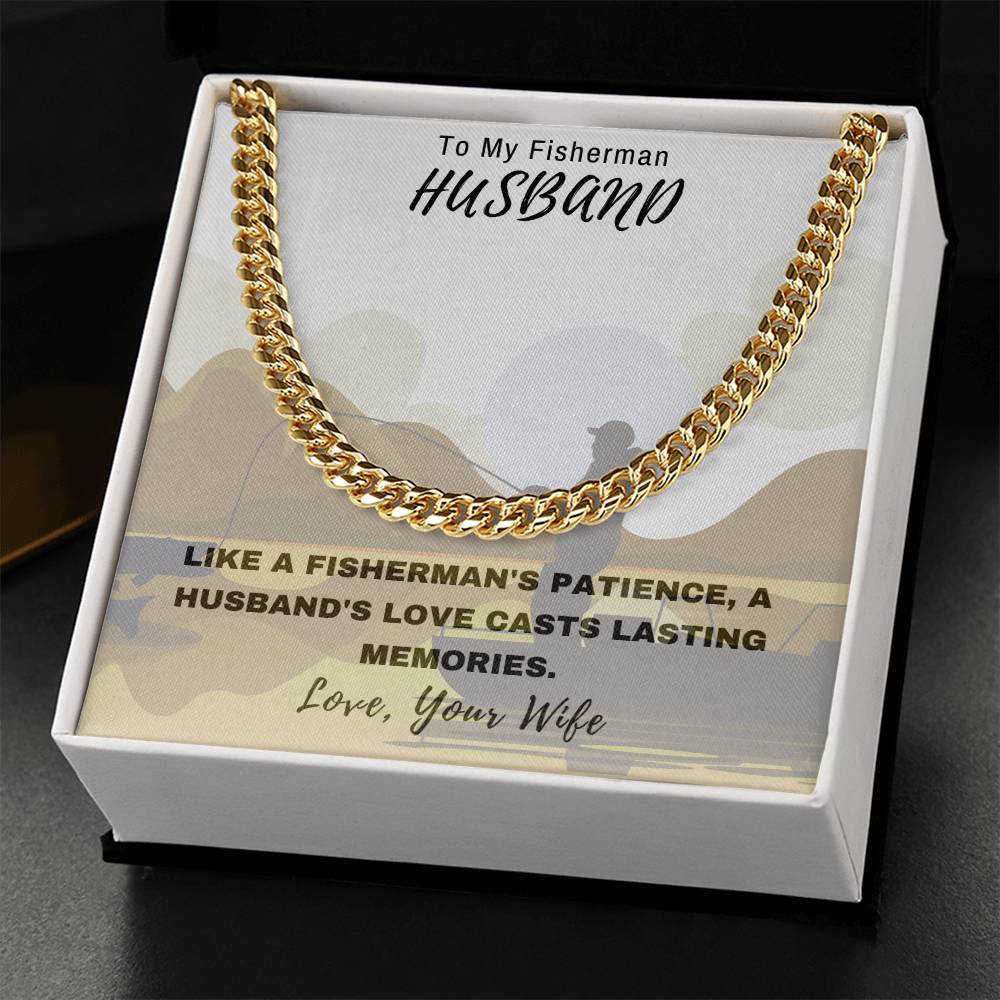 Husband- Fisherman-Cuban Link Chain