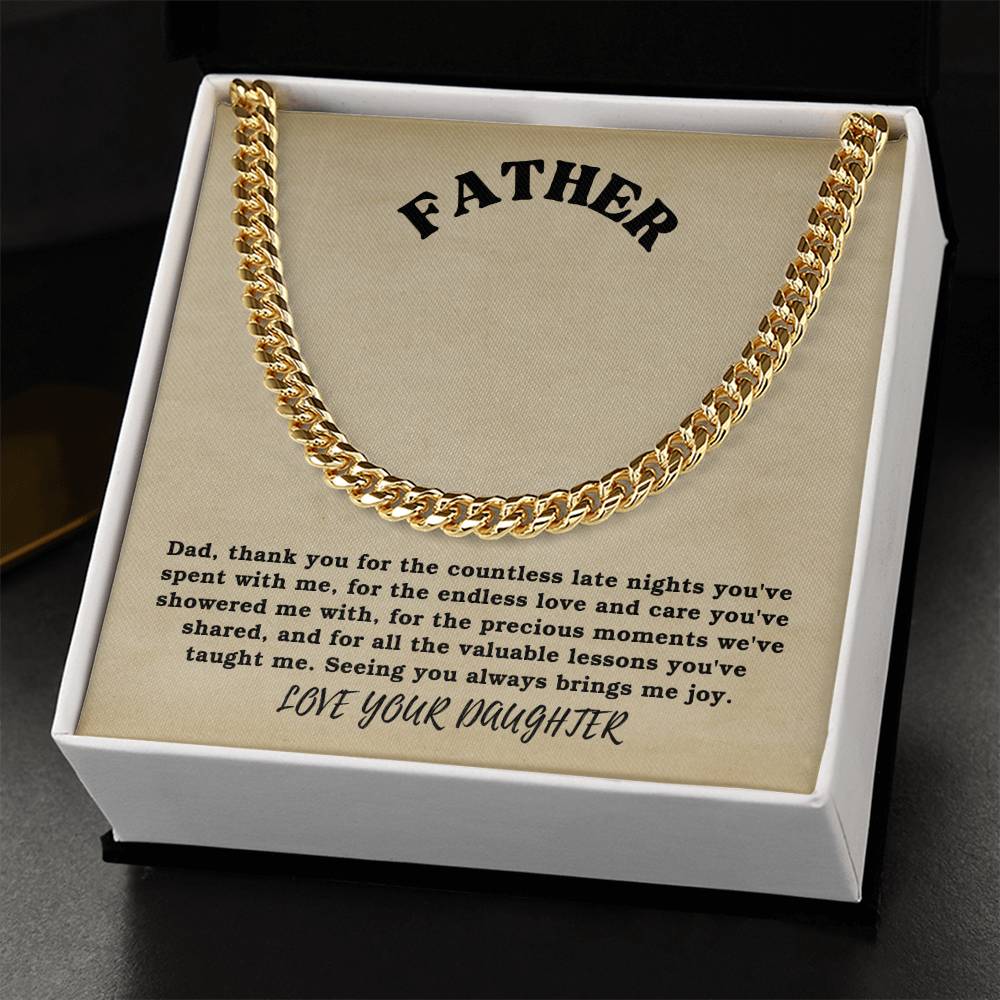 Dad- The endless love-Cuban Link Chain