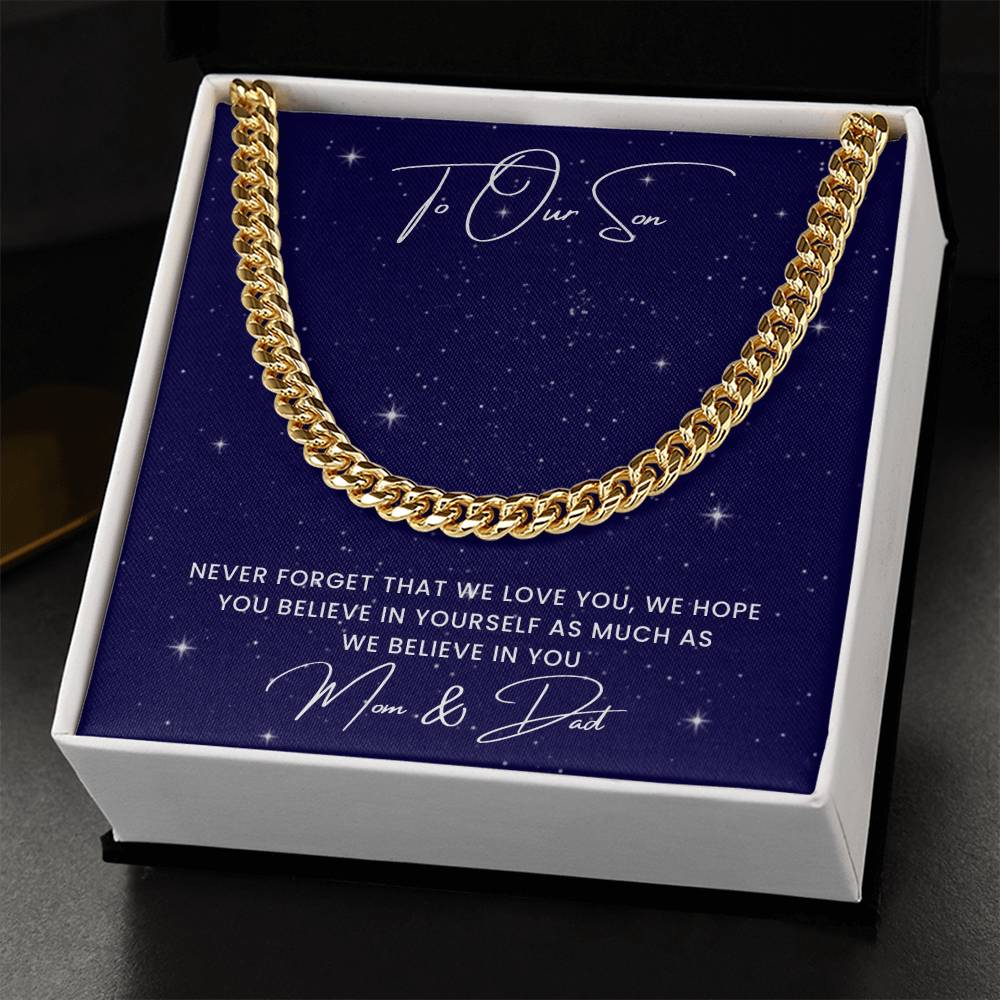 Son- Believe in yourself-Cuban Link Chain