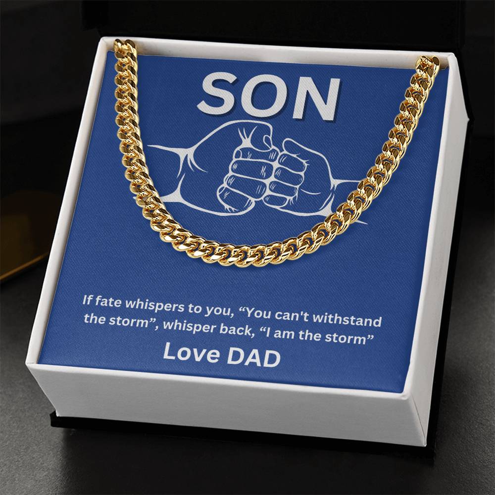 Son- I am the storm -Cuban Link Chain