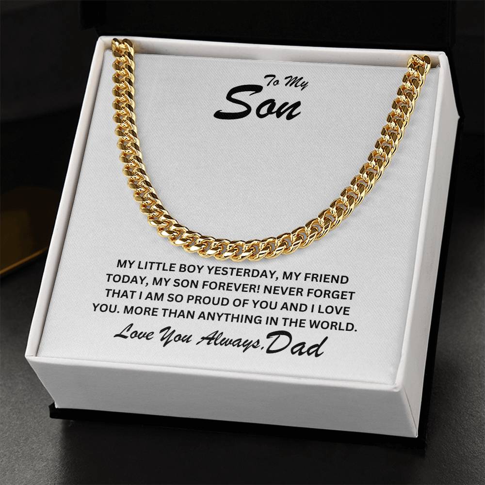 Son- My little boy -Cuban Link Chain