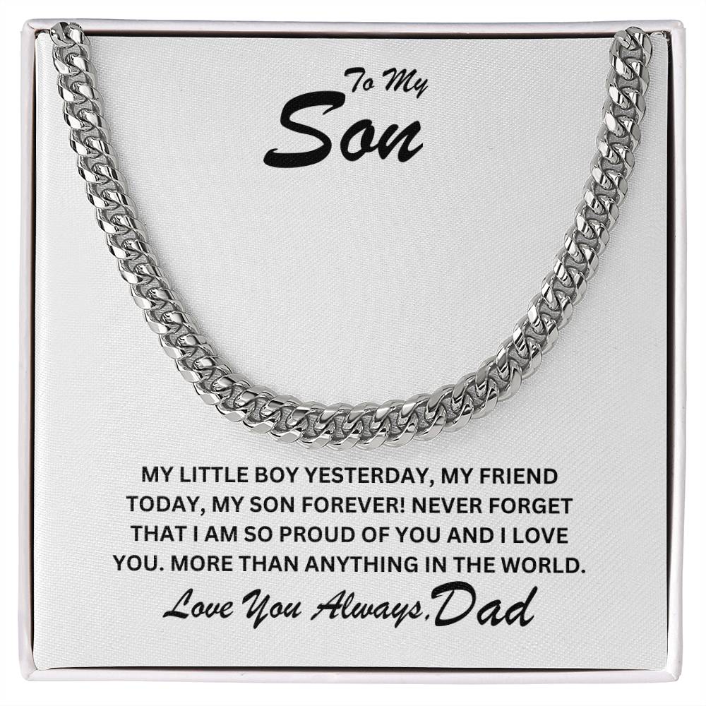 Son- My little boy -Cuban Link Chain