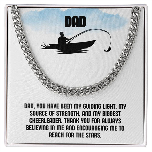 Dad- My guiding light-Cuban Link Chain