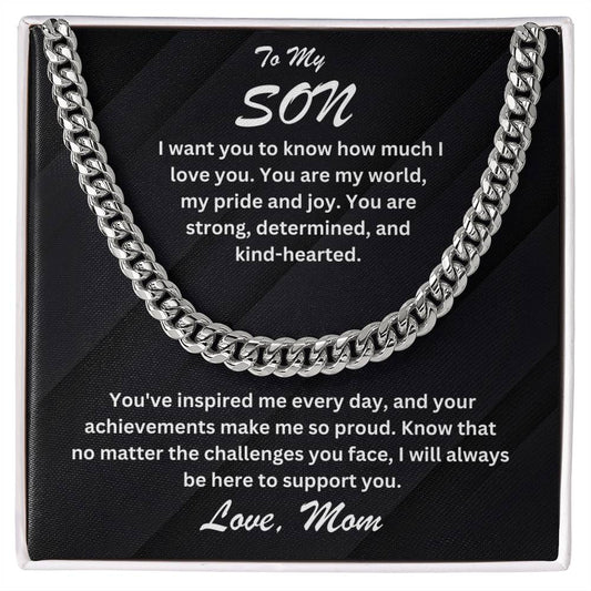 Son- You are my world-Cuban Link Chain