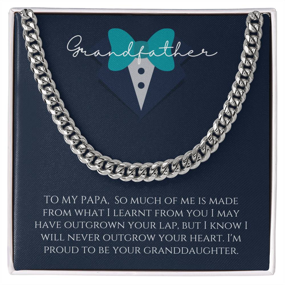 Grandfather- What I learnt from you-Cuban Link Chain