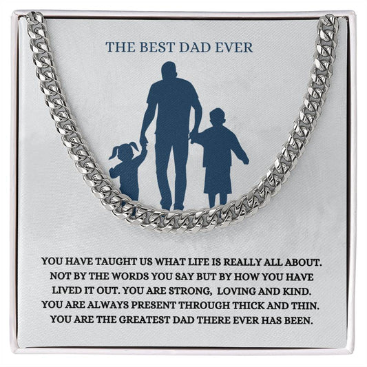 Dad- What life is all about-Cuban Link Chain