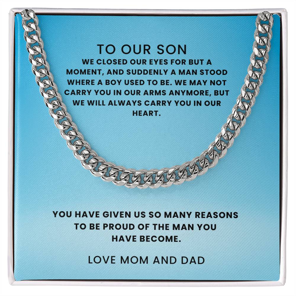 Son- The man you have become-Cuban Link Chain