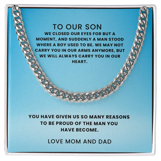 Son- The man you have become-Cuban Link Chain