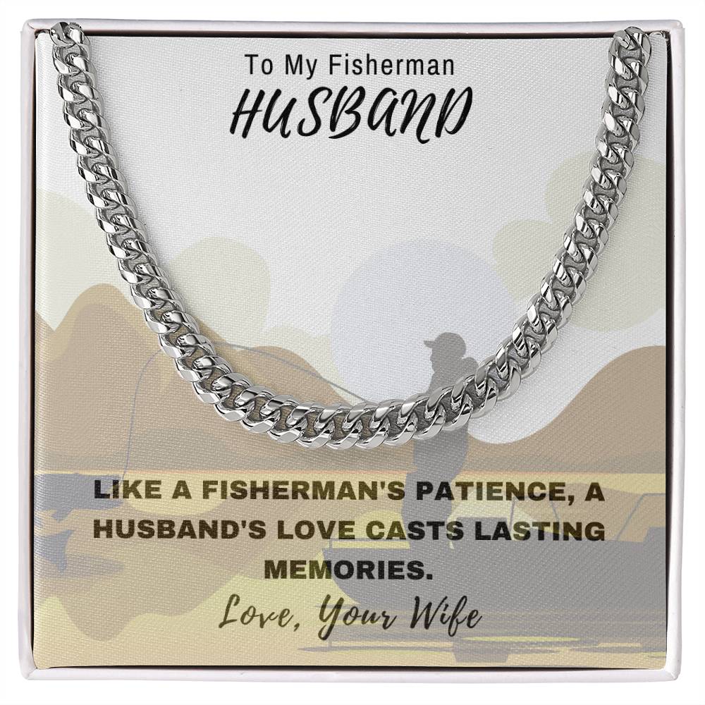 Husband- Fisherman-Cuban Link Chain