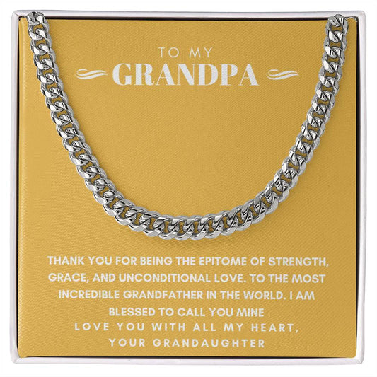 Grandfather- Epitome of strength-Cuban Link Chain